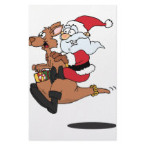 Australian Santa riding a Christmas kangaroo Stationery Design