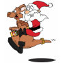 Australian Santa riding a Christmas kangaroo