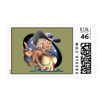 Australian Sexy Cowgirl Pinup Art Postage "Sheila" postage by sexyshirts2 Australian Sexy Cowgirl Pinup Art Postage "Sheila" postage