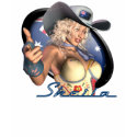 Australian Sexy Cowgirl Pinup Art Tshirts "Sheila" by sexyshirts2 Australian Sexy Cowgirl Pinup Art Tshirts "Sheila"