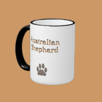 Australian Shephard puppy mugs