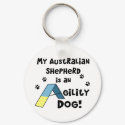 Australian Shepherd Agility Dog Keychain by MenagerieMayhem Australian Shepherd Agility Dog Keychain
