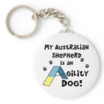 Australian Shepherd Agility Dog Keychain