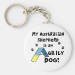 Australian Shepherd Agility Dog Keychain