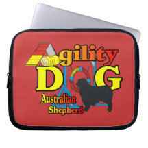Australian Shepherd Agility Laptop Sleeves