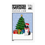 Australian Shepherd and Christmas Tree Stamps
