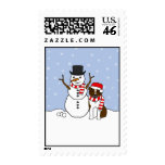 Australian Shepherd and Snowman Stamps