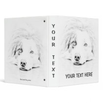 AUSTRALIAN SHEPHERD VINYL BINDER