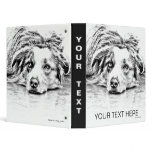 AUSTRALIAN SHEPHERD 3 RING BINDERS