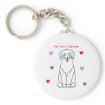 Australian Shepherd Blue Furry Valentine Keychain
