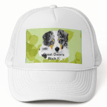 Australian Shepherd - Blue Merle Aussies Rock!! Trucker Hats