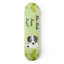 Australian Shepherd - Blue Merle Aussies Rock!! Skateboard Decks