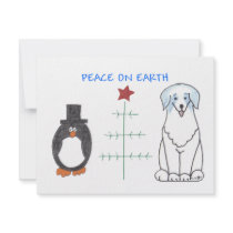 Australian Shepherd Blue Peace On Earth Custom Invites