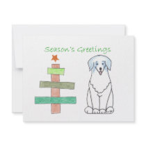 Australian Shepherd Blue Stick Tree Invitations