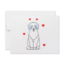 Australian Shepherd Blue Valentine Ears Personalized Invitations