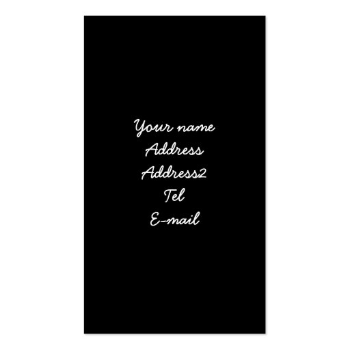 Australian Shepherd business cards (back side)