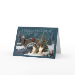 Australian Shepherd Christmas Card Evening