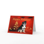 Australian Shepherd Christmas Card Stars