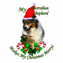 Australian Shepherd Christmas Gifts Ornament photo sculptures