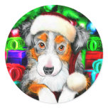 Australian Shepherd Christmas Open Gifts Sticker