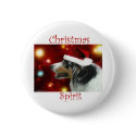 Australian Shepherd Christmas Spirit - Button by GreyWolfCreation Australian Shepherd Christmas Spirit - Button
