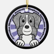 Australian Shepherd Christmas Tree Ornaments