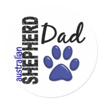 Australian Shepherd Dad 2 Sticker
