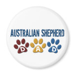 AUSTRALIAN SHEPHERD DAD Paw Print Magnet