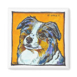 Australian shepherd dog art fun colorful painting magnets