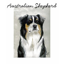 Australian Shepherd Dog Art Hoodie t-shirts
