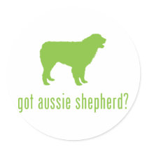 Australian Shepherd Dog Round Stickers