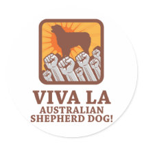 Australian Shepherd Dog Round Sticker