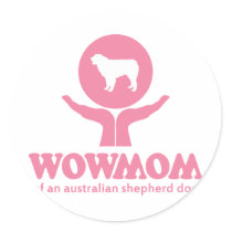 Australian Shepherd Dog Round Sticker