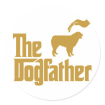 Australian Shepherd Dog Round Stickers