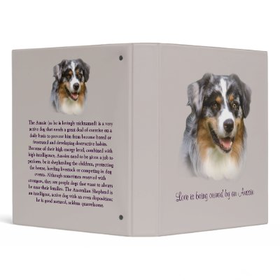 Australian Shepherd Fabulous Binder by normagolden