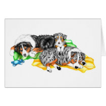 Australian Shepherd Family Nap cards