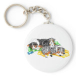Australian Shepherd Family Nap Keychain
