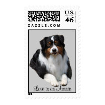 Australian Shepherd Guardian Postage Stamp