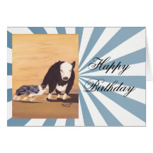 Australian Shepherd - Happy Birthday Greeting Cards