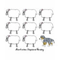 Australian Shepherd Herding Sheep Ladies T-Shirt