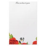 Australian Shepherd - I Love My Blue Merle Girl Custom Stationery