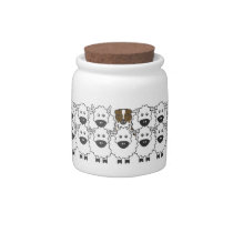 Australian Shepherd in the Sheep candy jars