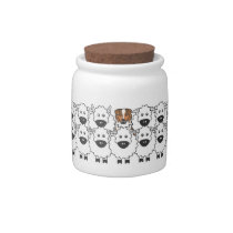 Australian Shepherd in the Sheep candy jars