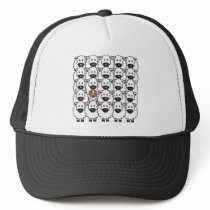 Australian Shepherd in the Sheep Trucker Hat