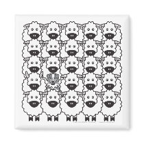 Australian Shepherd in the Sheep Fridge Magnet