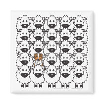 Australian Shepherd in the Sheep Refrigerator Magnet