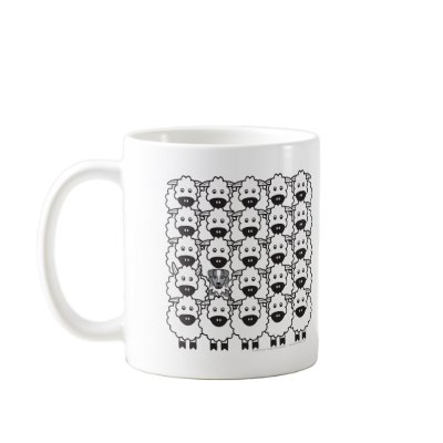 Australian Shepherd in the Sheep Mugs by khocker