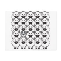 Australian Shepherd in the Sheep Postcards
