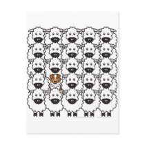 Australian Shepherd in the Sheep Postcard