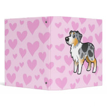 Australian Shepherd Love Vinyl Binder
